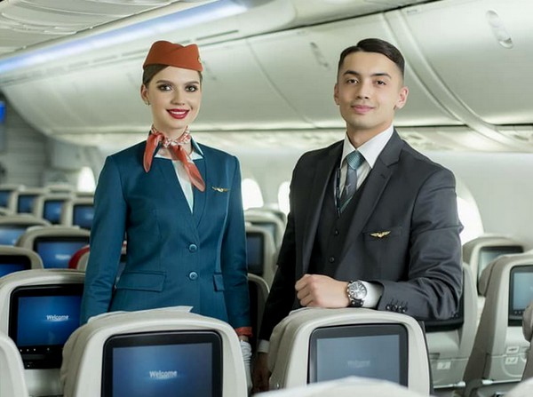 Uzbekistan Airways униформа стюардесс